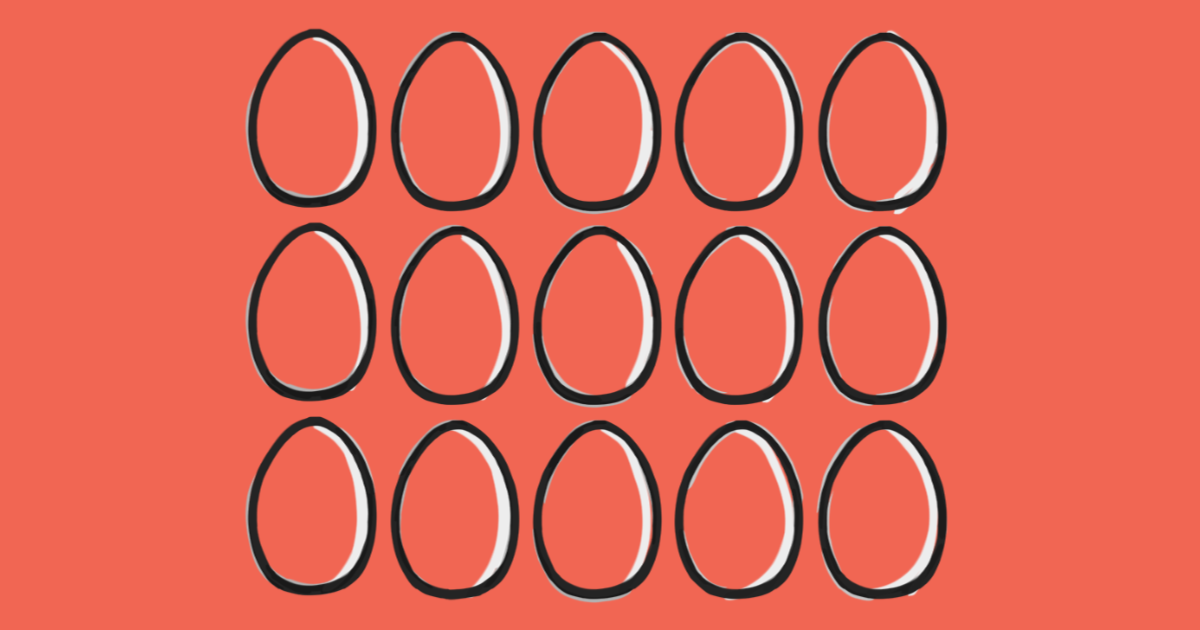 Lots and lots of eggs in a grid